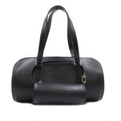 Pre Owned Louis Vuitton Black Epi Soufflot with Pouch Handbag