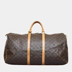 Louis Vuitton Brown Monogram Canvas Keepall 60 Travel Bag