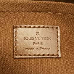 Pre Owned Louis Vuitton Beige Monogram Vernis Mat Shelton Bag