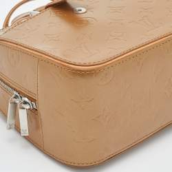 Pre Owned Louis Vuitton Beige Monogram Vernis Mat Shelton Bag