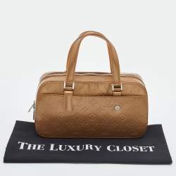 Pre Owned Louis Vuitton Beige Monogram Vernis Mat Shelton Bag