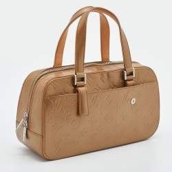 Pre Owned Louis Vuitton Beige Monogram Vernis Mat Shelton Bag