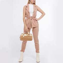 Pre Owned Louis Vuitton Beige Monogram Vernis Mat Shelton Bag