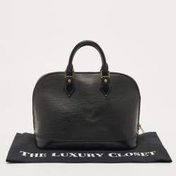 Pre Owned Louis Vuitton Black Epi Leather Alma PM Bag