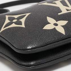 Pre Owned Louis Vuitton Bicolor Monogram Empreinte Leather Double Zip On Strap Pochette
