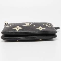 Pre Owned Louis Vuitton Bicolor Monogram Empreinte Leather Double Zip On Strap Pochette