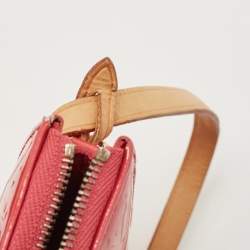 Pre Owned Louis Vuitton Fuschia Monogram Vernis Lexington Pochette 