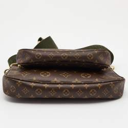 Pre Owned Louis Vuitton Khaki Monogram Canvas Multi Pochette Accessories Bag