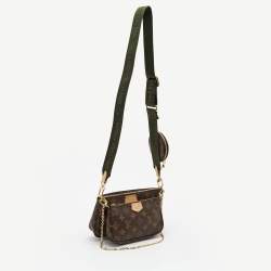 Pre Owned Louis Vuitton Khaki Monogram Canvas Multi Pochette Accessories Bag