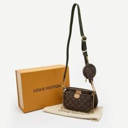 Pre Owned Louis Vuitton Khaki Monogram Canvas Multi Pochette Accessories Bag