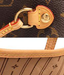 Pre Owned Louis Vuitton Brown Canvas Monogram Neverfull MM Tote Bag 