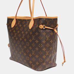 Pre Owned Louis Vuitton Brown Canvas Monogram Neverfull MM Tote Bag 