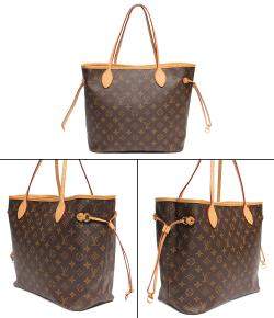 Pre Owned Louis Vuitton Brown Canvas Monogram Neverfull MM Tote Bag 