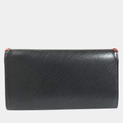 LOUIS VUITTON Portefeuille twist Bifold long wallet M68309 Epi leather  Black LV