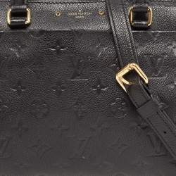 Pre Owned Louis Vuitton Black Monogram Impreinte Leather Speedy 25 Bandouliere Bag