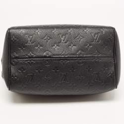 Pre Owned Louis Vuitton Black Monogram Impreinte Leather Speedy 25 Bandouliere Bag
