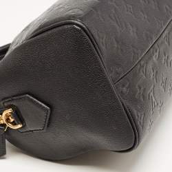 Pre Owned Louis Vuitton Black Monogram Impreinte Leather Speedy 25 Bandouliere Bag
