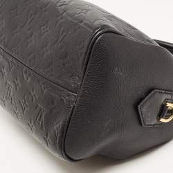 Pre Owned Louis Vuitton Black Monogram Impreinte Leather Speedy 25 Bandouliere Bag
