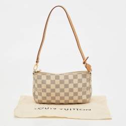 Pre Owned Louis Vuitton White Damier Azur Canvas Pochette Accessoires Shoulder Bag