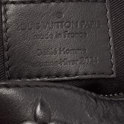 Pre Owned Louis Vuitton Black Monogram Embossed Leather Mini Soft Trunk Bag