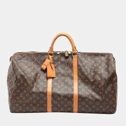 Louis Vuitton Brown Monogram Canvas Keepall 55 Bag