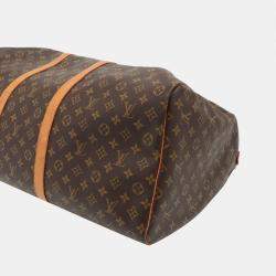 Louis Vuitton Brown Monogram Canvas Keepall 55 Bag