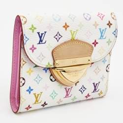 Louis Vuitton White Monogram Multicolore Canvas Joey Wallet