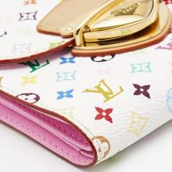Louis Vuitton White Monogram Multicolore Canvas Joey Wallet