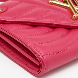 Louis Vuitton Rose Freesia Leather New Wave Long Wallet