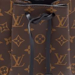 Pre Owned Louis Vuitton Brown Monogram Coated Canvas Noe Fringe Crossbody Bag