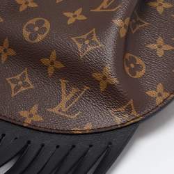 Pre Owned Louis Vuitton Brown Monogram Coated Canvas Noe Fringe Crossbody Bag