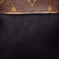Pre Owned Louis Vuitton Brown Monogram Coated Canvas Noe Fringe Crossbody Bag
