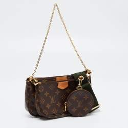 Pre Owned Louis Vuitton Khaki Monogram Canvas Multi Pochette Accessories Bag