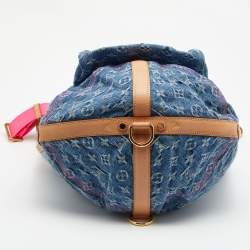 Pre Owned حقيبة لوي فيتون صنبروست إصدار محدود دنيم مونوغرامي أخضر اومبري متوسطة 