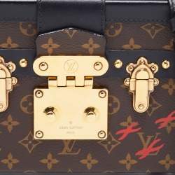 Pre Owned Louis Vuitton Black Monogram Canvas Petite Malle Bag