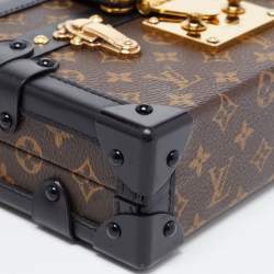 Pre Owned Louis Vuitton Black Monogram Canvas Petite Malle Bag