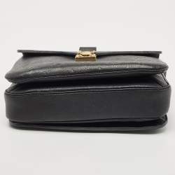 Pre Owned Louis Vuitton Black Monogram Empriente Leather Pochette Metis Bag