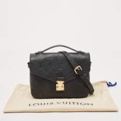 Pre Owned Louis Vuitton Black Monogram Empriente Leather Pochette Metis Bag