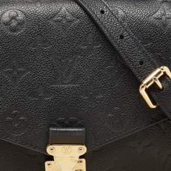 Pre Owned Louis Vuitton Black Monogram Empriente Leather Pochette Metis Bag