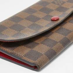 Louis Vuitton Damier Ebene Canvas Emilie Wallet