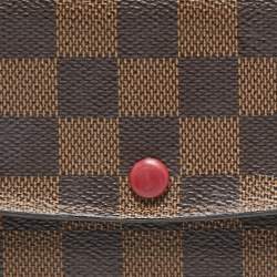 Louis Vuitton Damier Ebene Canvas Emilie Wallet