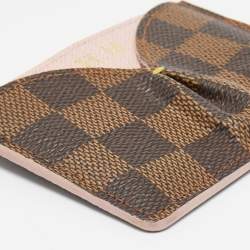 Pre Owned Louis Vuitton Damier Ebene Caissa Card Holder