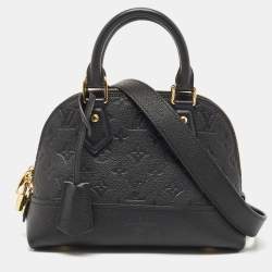 Pre Owned Louis Vuitton Black Monogram Empreinte Leather BB Neo Alma Bag
