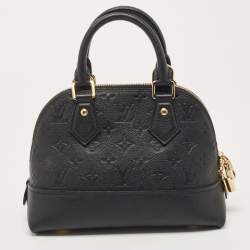 Pre Owned Louis Vuitton Black Monogram Empreinte Leather BB Neo Alma Bag