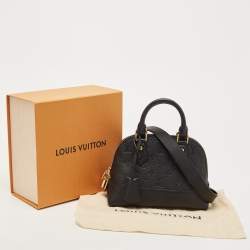 Pre Owned Louis Vuitton Black Monogram Empreinte Leather BB Neo Alma Bag