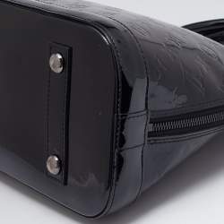 Pre Owned Louis Vuitton Black Magnetique Monogram Vernis Alma PM Bag