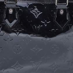 Pre Owned Louis Vuitton Black Magnetique Monogram Vernis Alma PM Bag