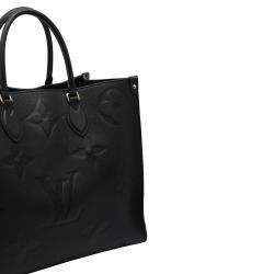 Pre Owned Louis Vuitton Black Monogram Empreinte Leather On The Go GM Bag