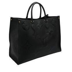 Pre Owned Louis Vuitton Black Monogram Empreinte Leather On The Go GM Bag
