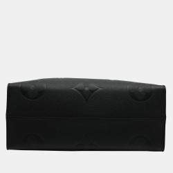 Pre Owned Louis Vuitton Black Monogram Empreinte Leather On The Go GM Bag